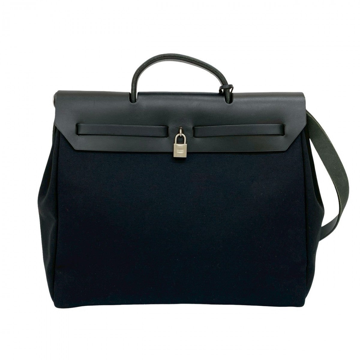 HERMES Shoulder Bag Towar Officier black Herbag MM