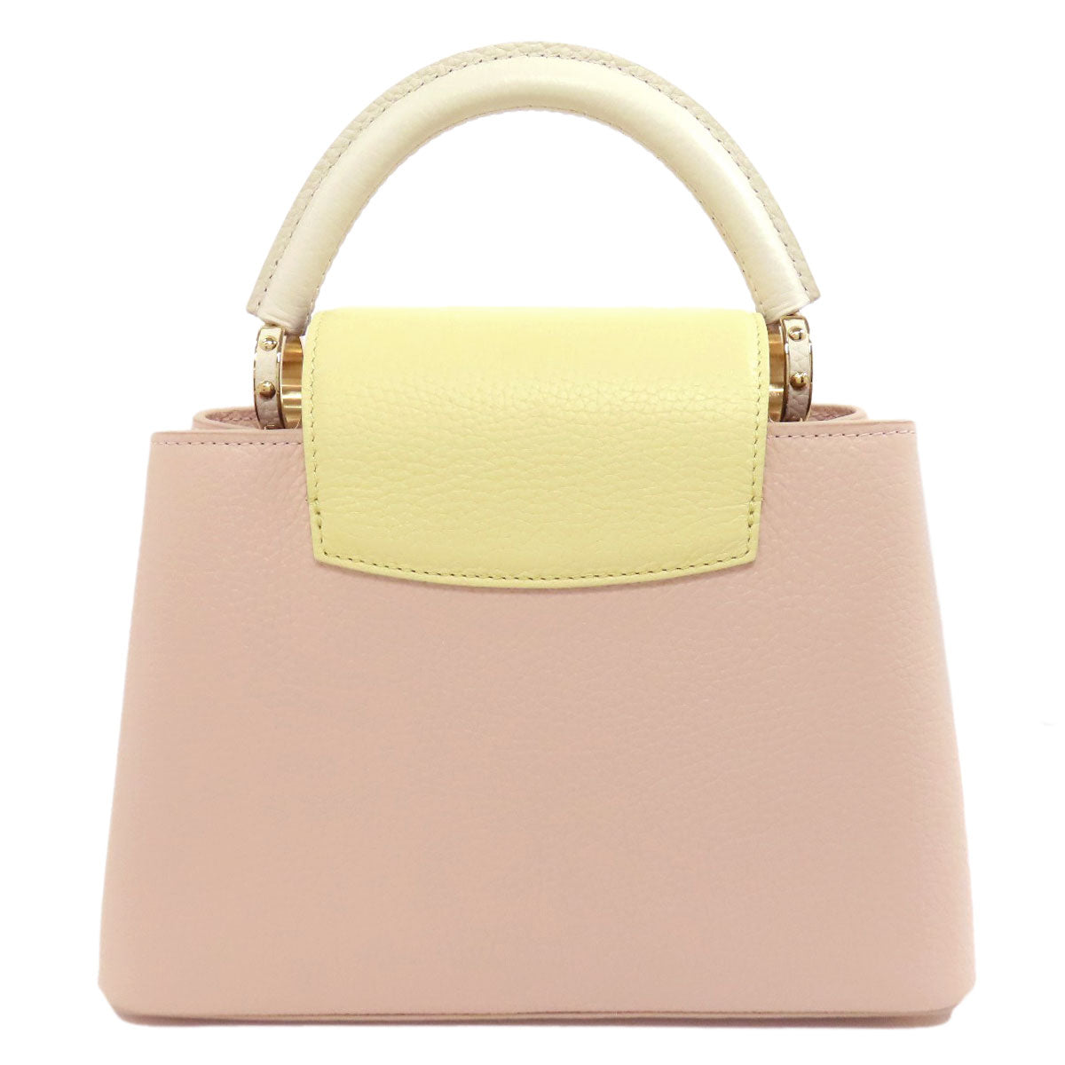 LOUIS VUITTON Handbag Taurillon Clemence Leather pink Capusine BB