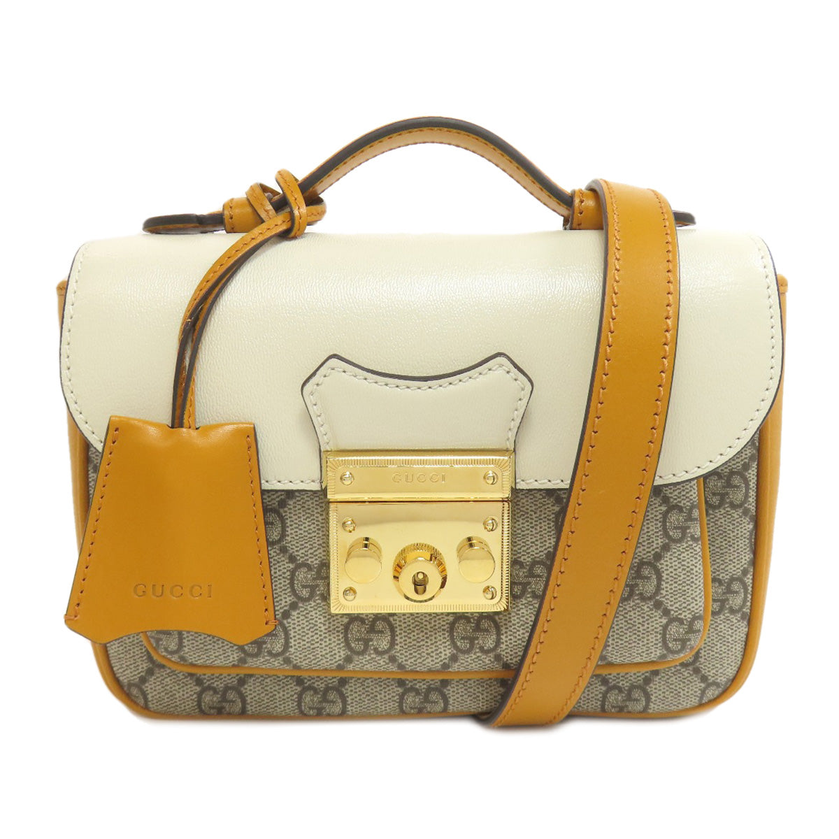 GUCCI Handbag 658487 PVC Brown GG Supreme