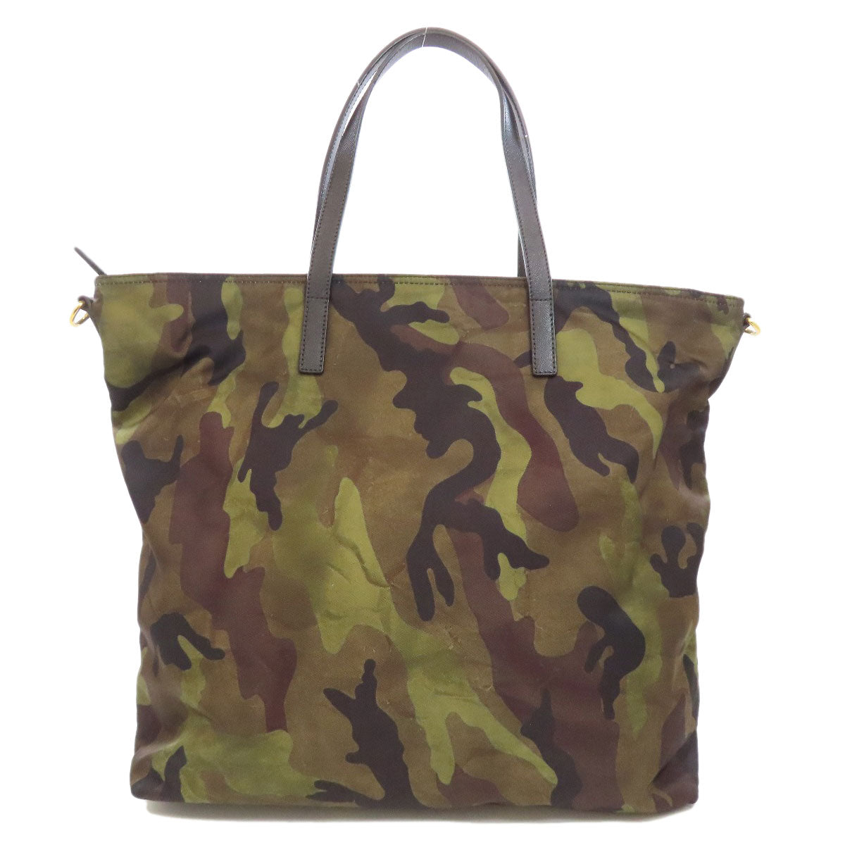 PRADA Tote Bag Nylon green Camouflage 2WAY