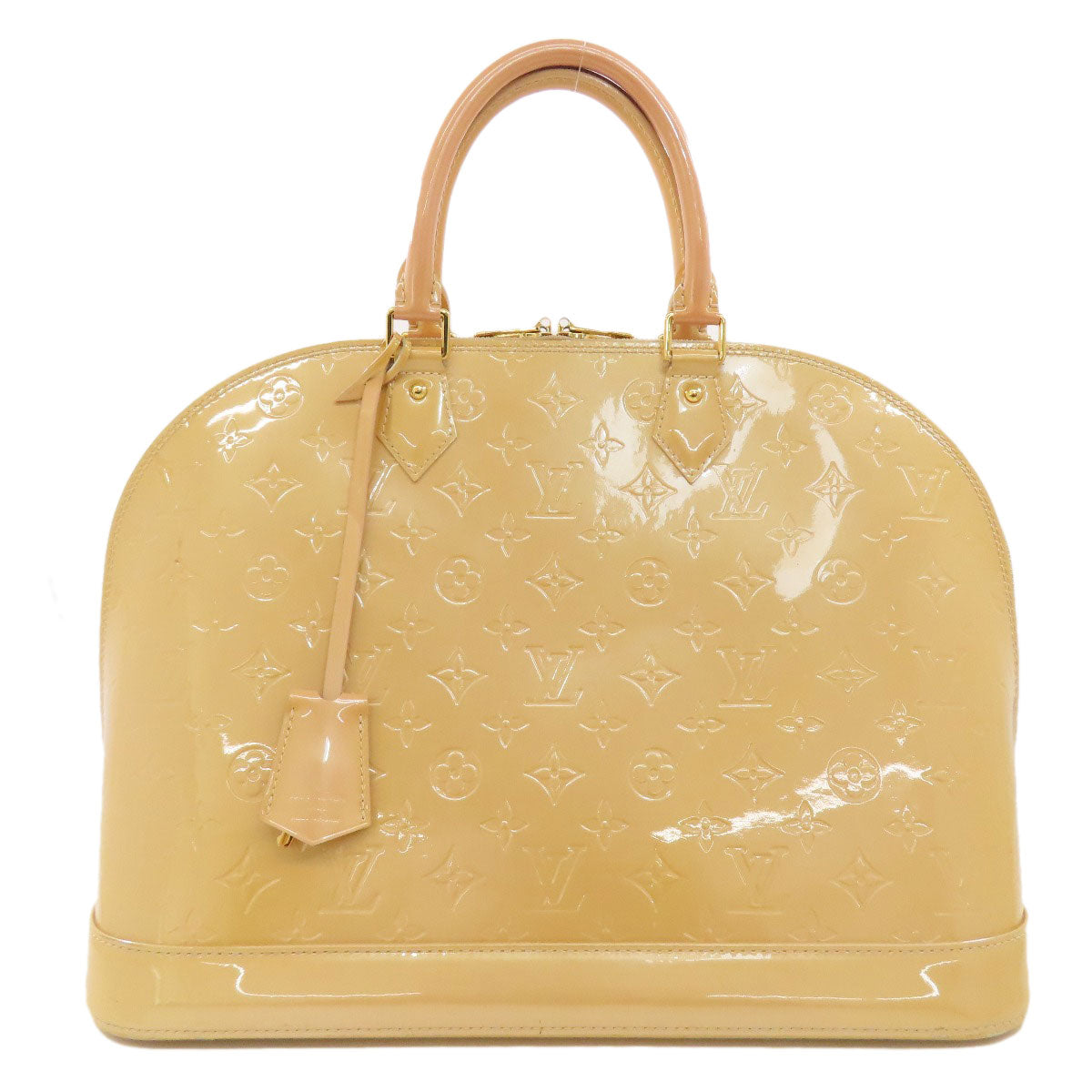 LOUIS VUITTON Handbag Vernis yellow Alma MM Women