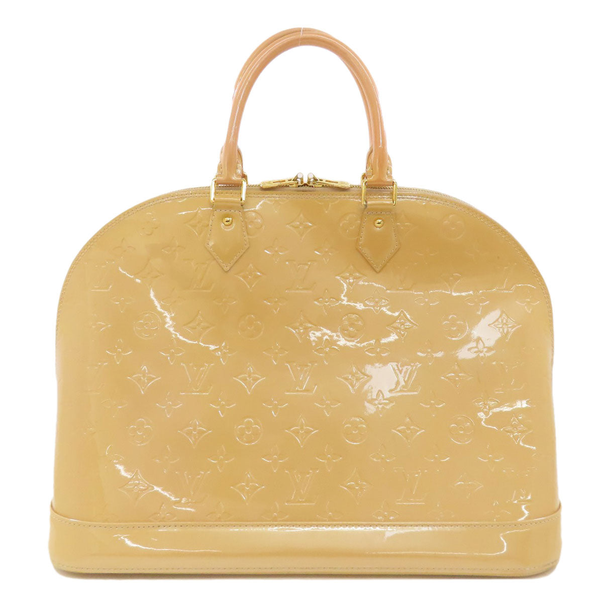 LOUIS VUITTON Handbag Vernis yellow Alma MM Women