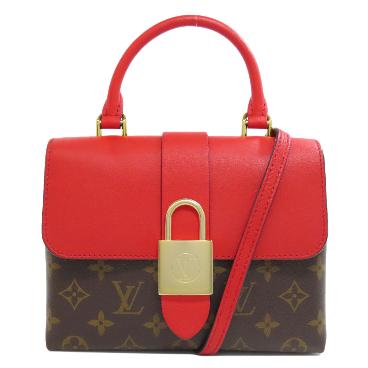 LOUIS VUITTON Handbag Monogram canvas Red Rocky bb Women