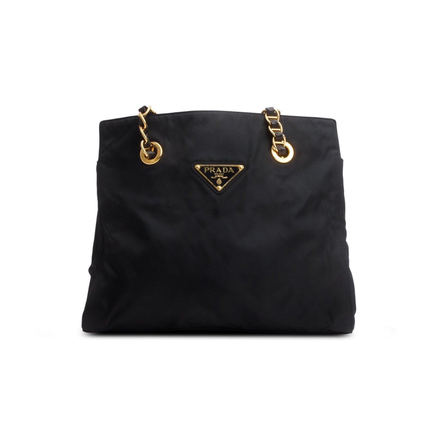Prada Black Tessuto Nylon Chain Shoulder Bag