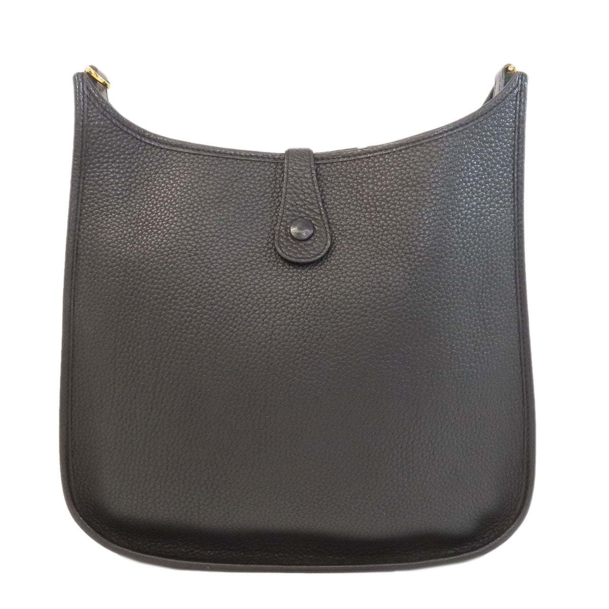 HERMES Shoulder Bag Togo black Evelyn 1 GM Gold Metal Women