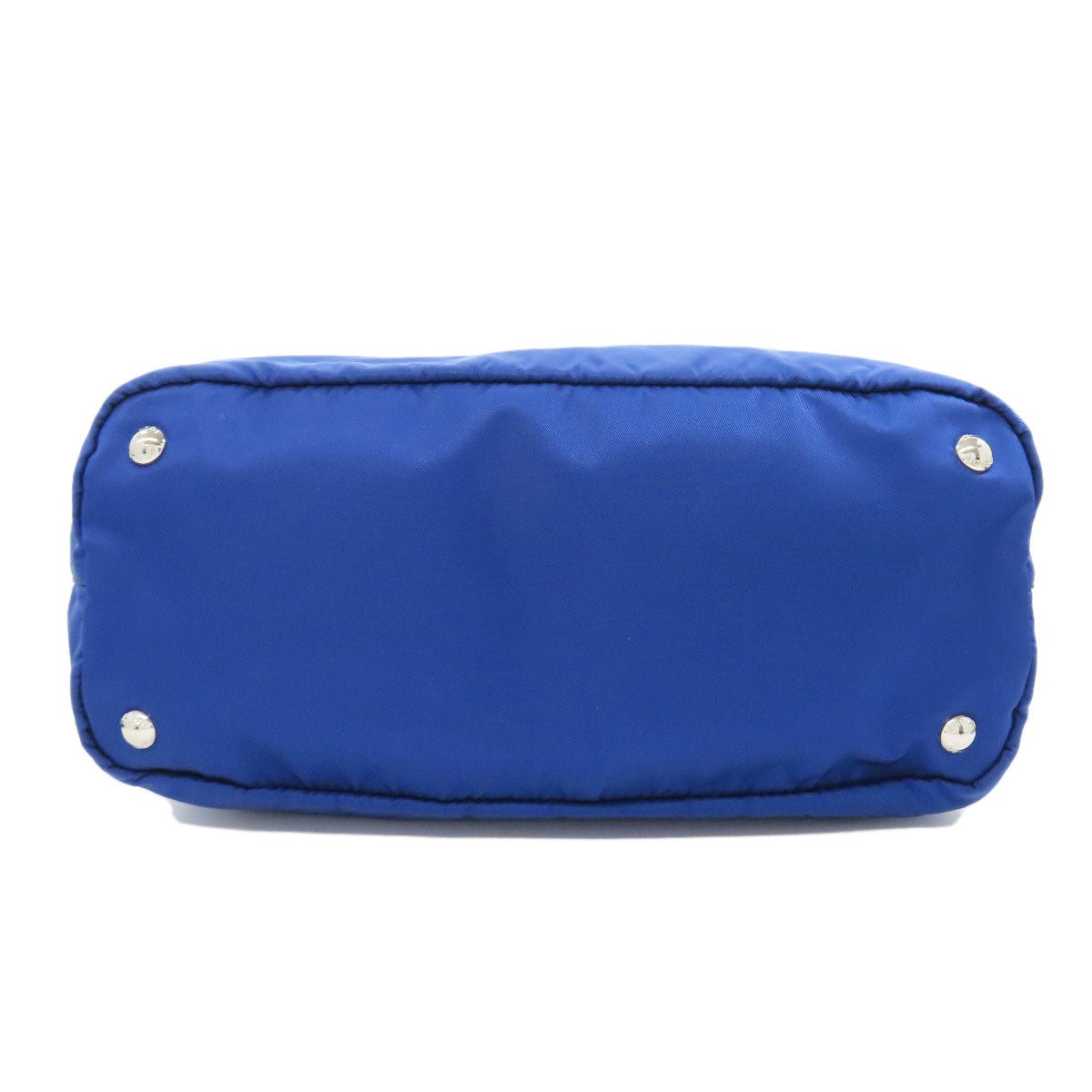 PRADA Tote Bag BR4696 Nylon blue logoMetal 2WAY Women