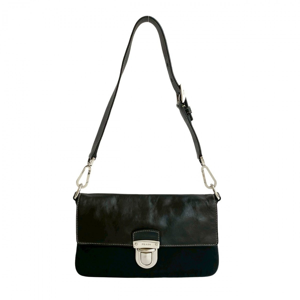 PRADA Shoulder Bag leather black - Style 11