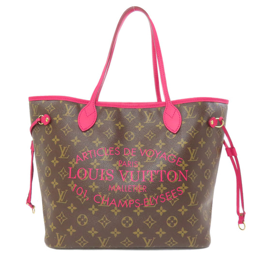 LOUIS VUITTON Tote Bag Monogram canvas Brown Neverfull MM Ikat Flower Women