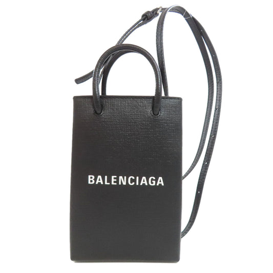 BALENCIAGA Shoulder Bag 593826 Calfskin black Shopping phone Shoulder 2WAY Women
