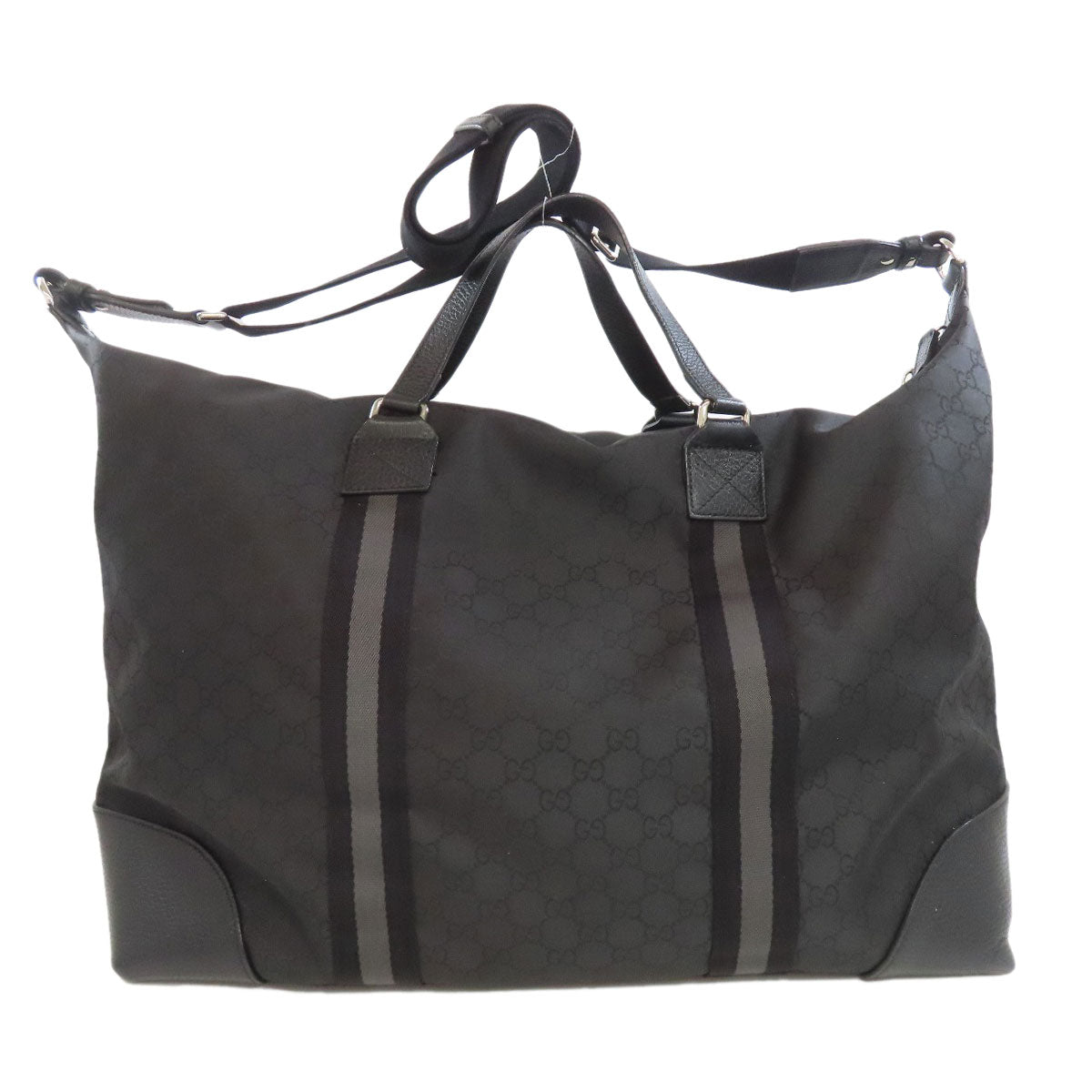 GUCCI Boston Duffel bag 449180 Nylon black GG outlet Women