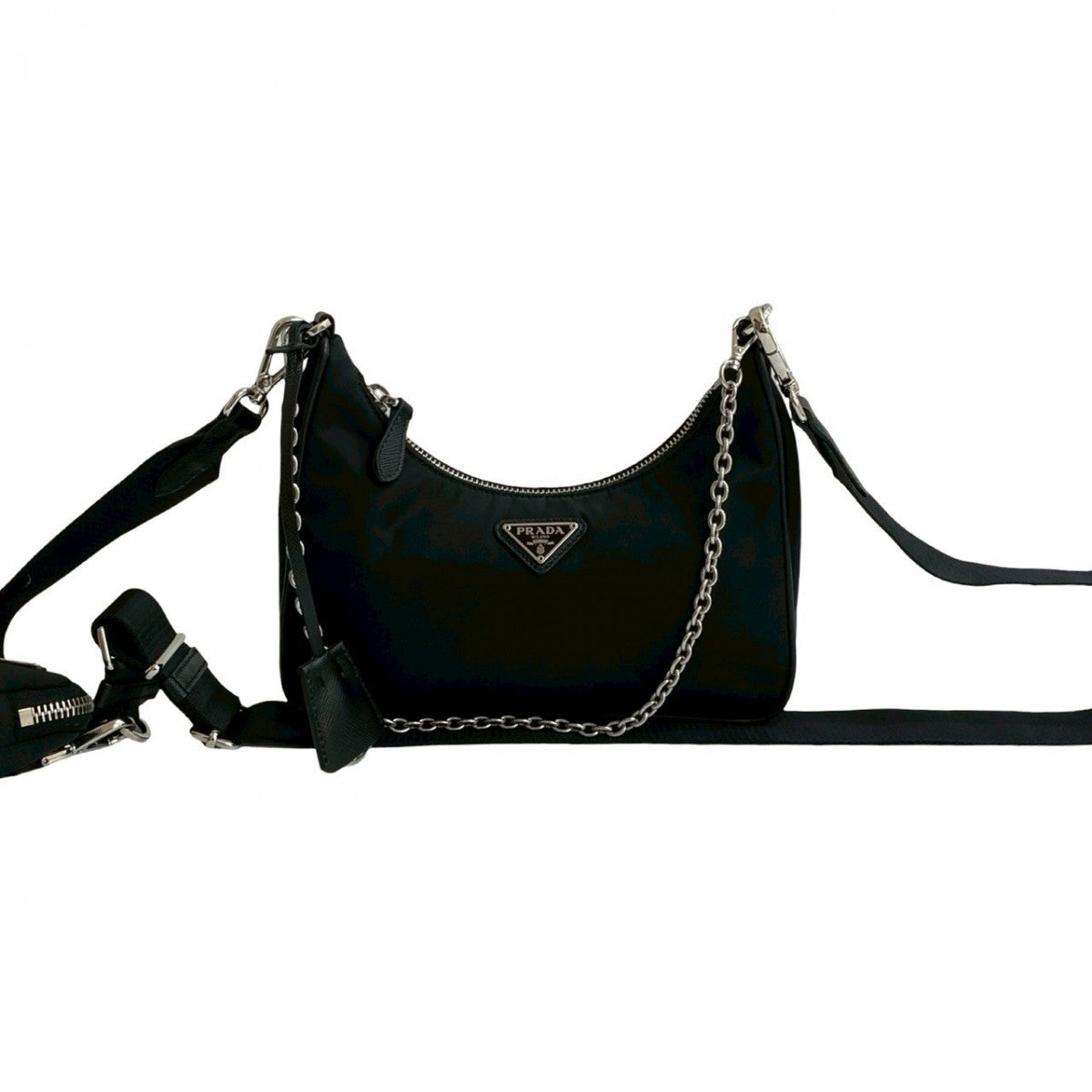 PRADA Shoulder Bag Nylon black Re-Edition - Style 2