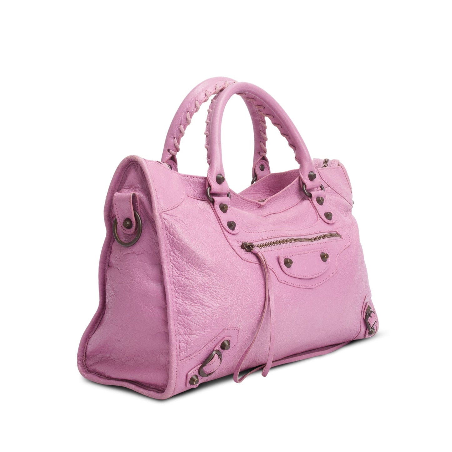 Balenciaga Purple Arena Lambskin Leather Le City Medium Bag