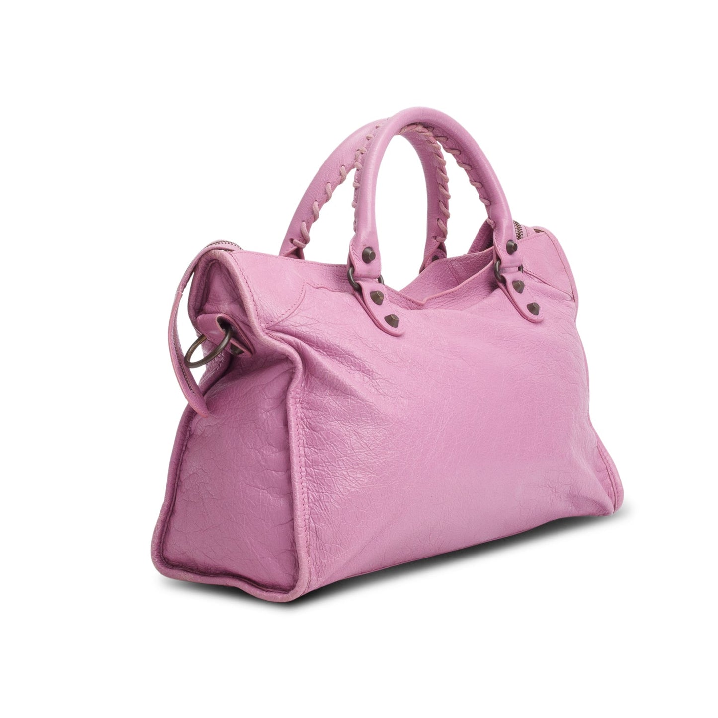 Balenciaga Purple Arena Lambskin Leather Le City Medium Bag