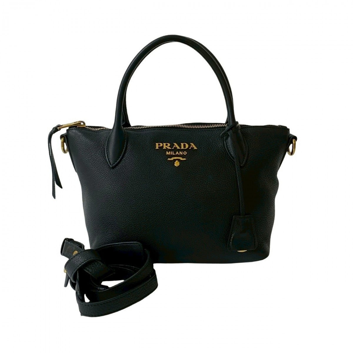 PRADA Shoulder Bag leather black - Style 6