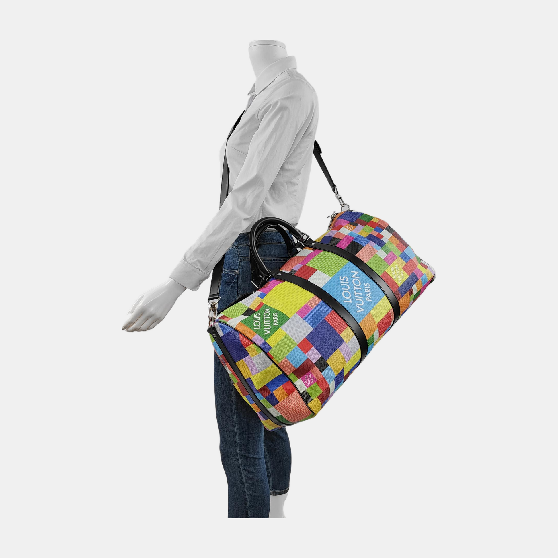  Louis Vuitton Keepall Bandouliere 50 Damier Graphite Multicolor