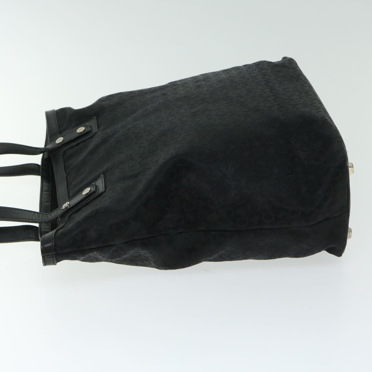 Luxury CELINE C Macadam Canvas Tote Bag Black 66820