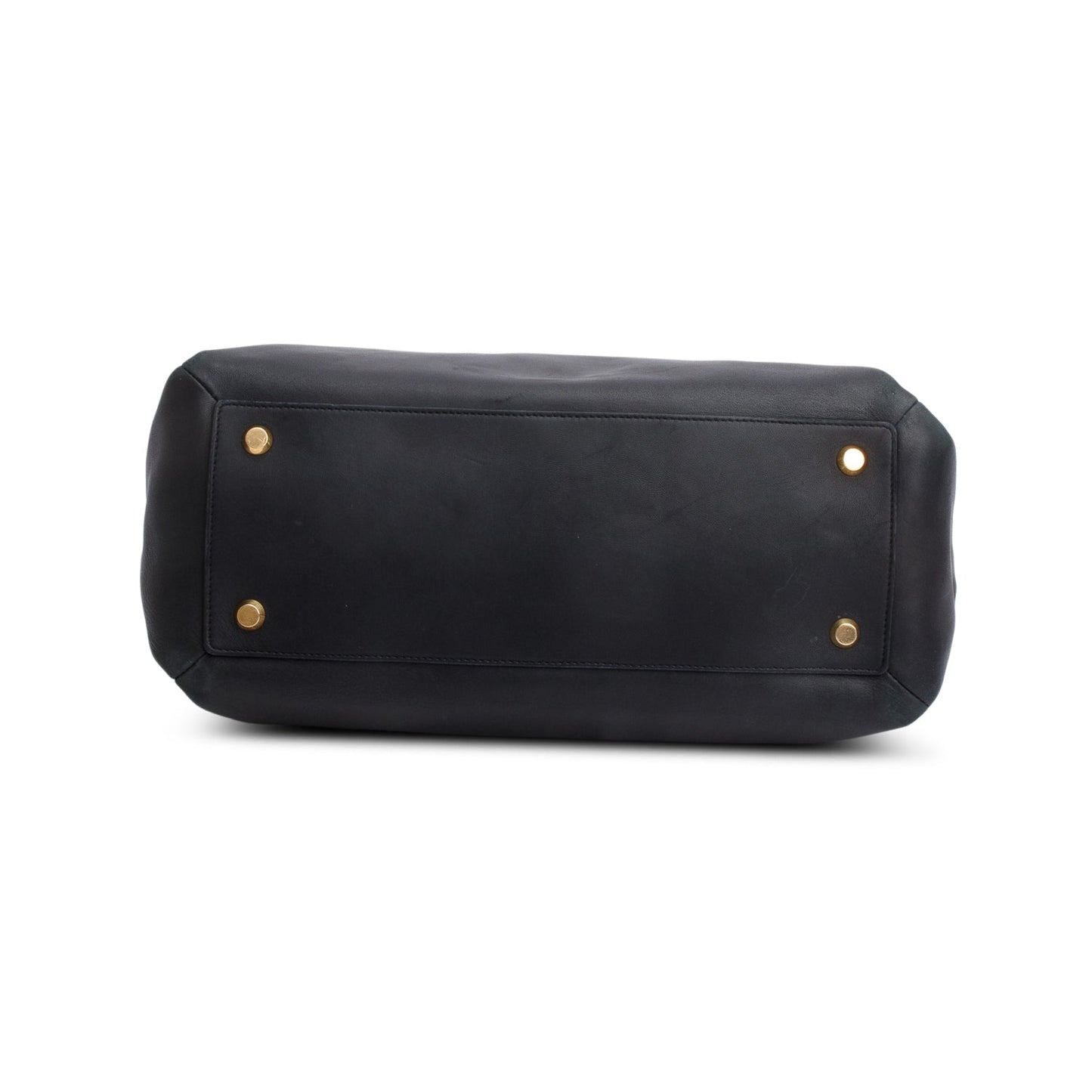Balenciaga Black Lambskin Portfolio Sac Handle Bag