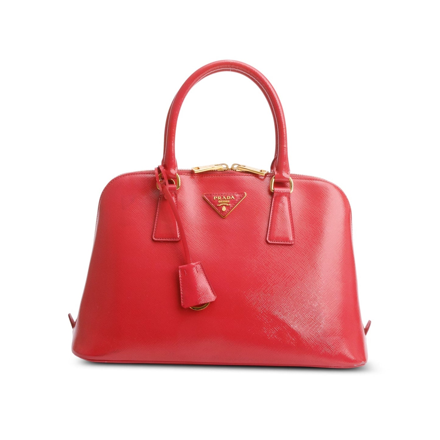Prada Pink Medium Saffiano Vernice Promenade Tote