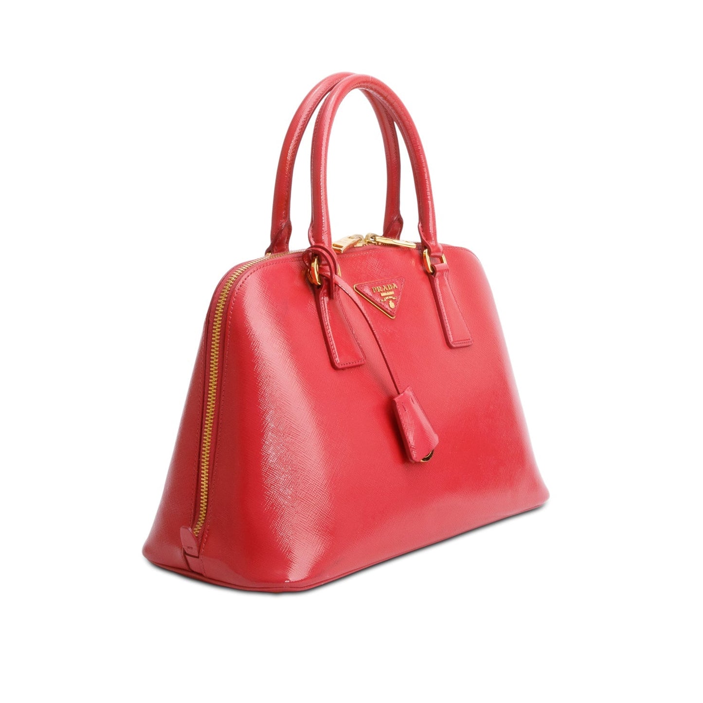 Prada Pink Medium Saffiano Vernice Promenade Tote