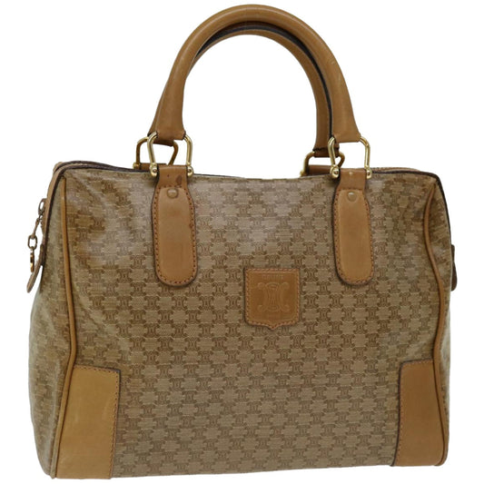Luxury CELINE Macadam Canvas Hand Bag Beige 66921