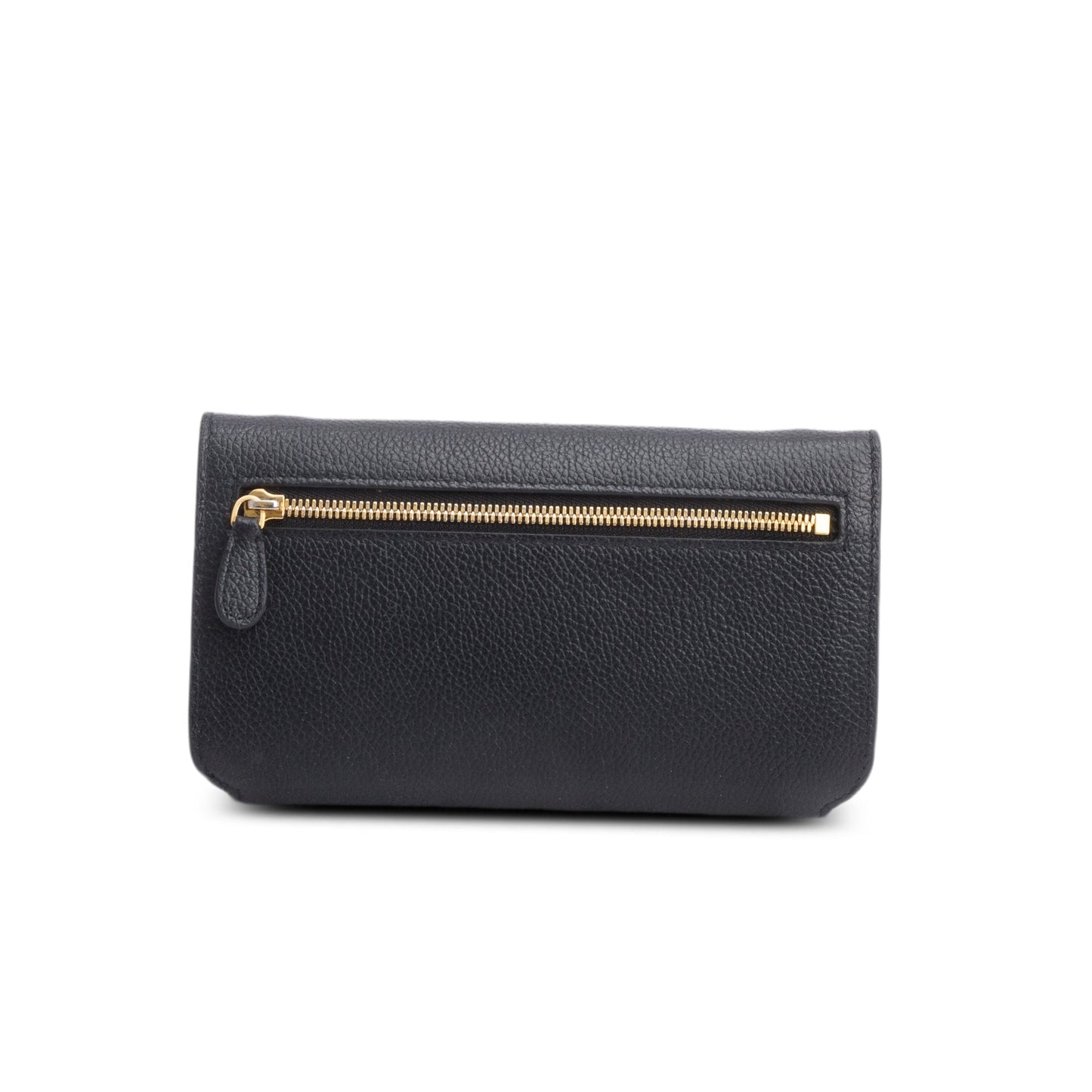 Balenciaga Black Leather Phone Holder Wallet on Chain