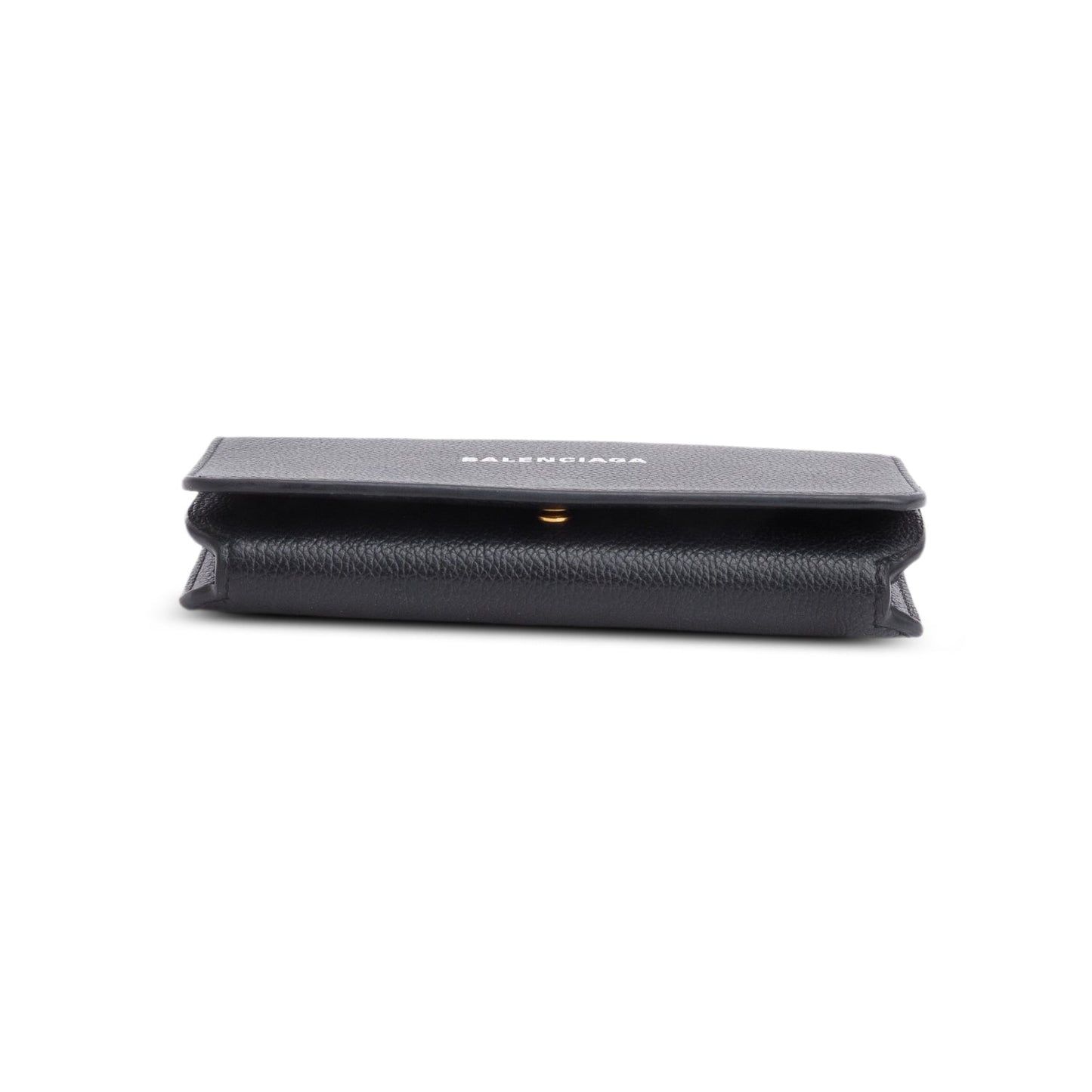 Balenciaga Black Leather Phone Holder Wallet on Chain