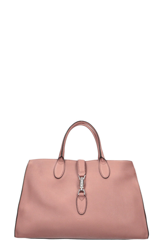 GUCCI Jackie Soft Tote Bag Dark Rose