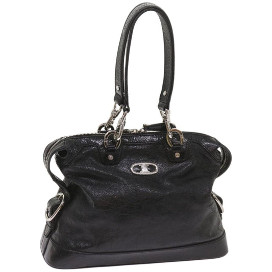 Luxury CELINE Hand Bag Leather Black 67072