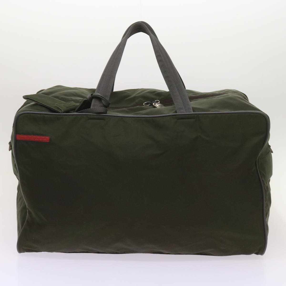 PRADA Shoulder Bag Nylon 2Set Black Khaki Auth 67079