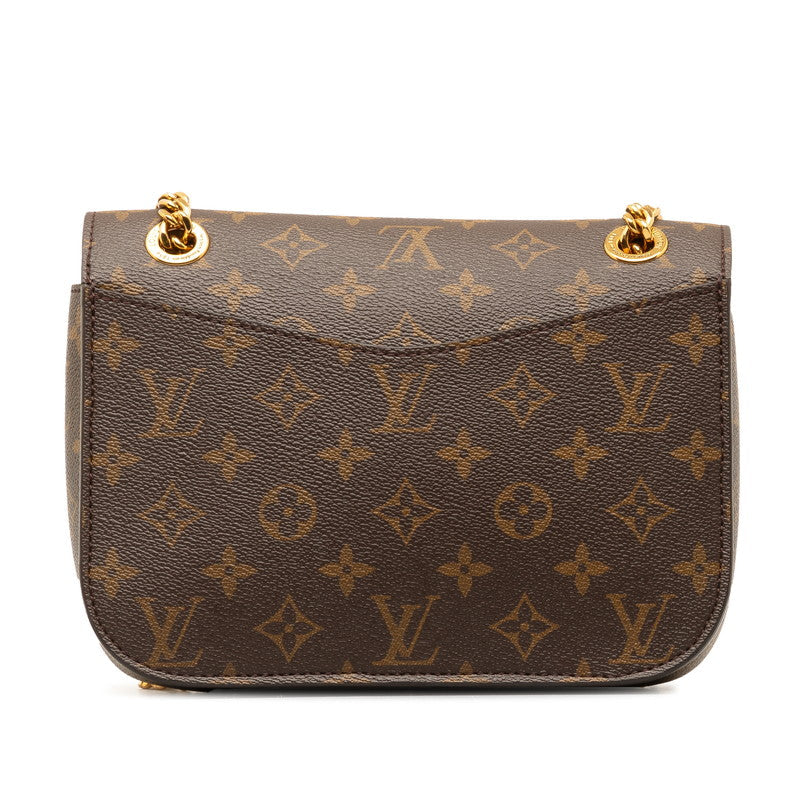 Louis Vuitton Monogram Patch Chain Shoulder Bag M45592 Brown PVC Leather Louis Vuitton