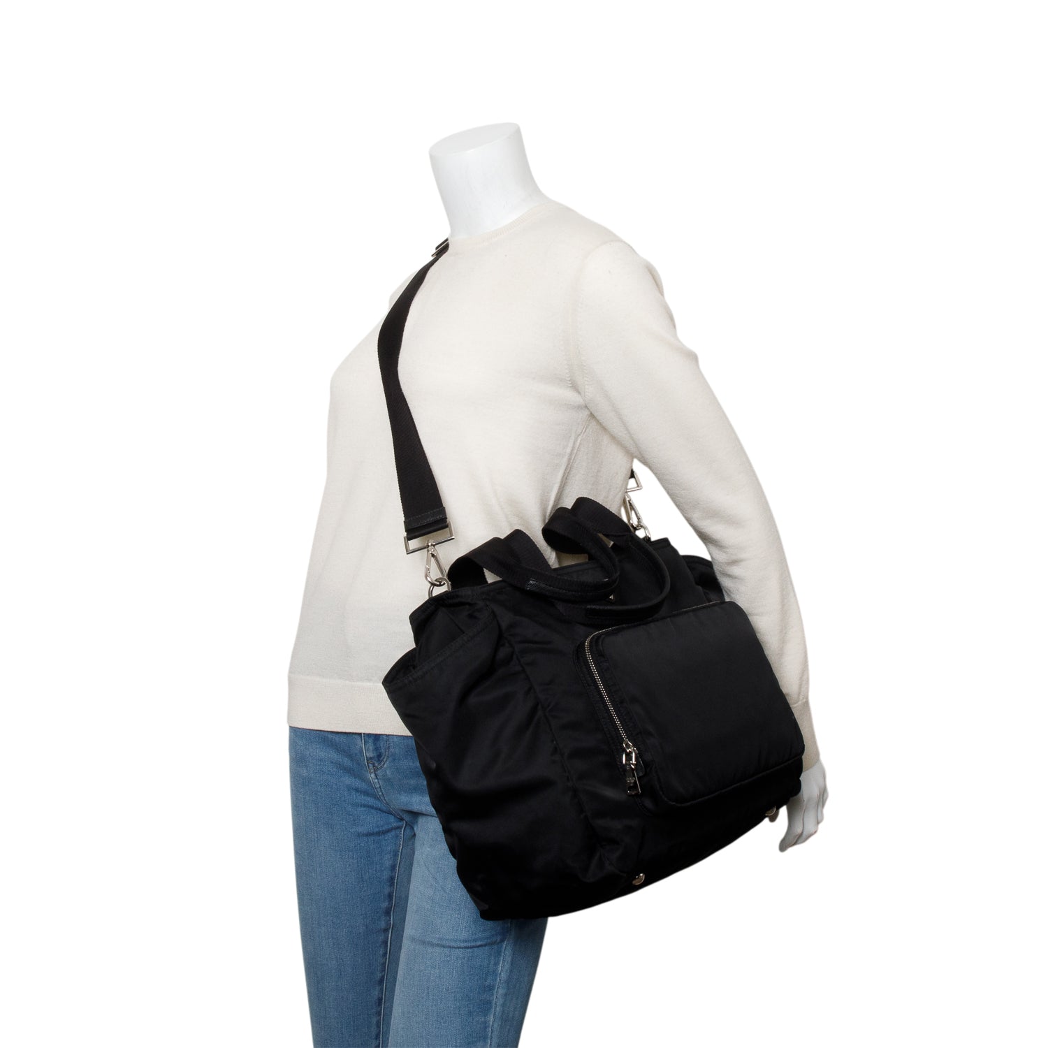 Prada Black Tessuto Nylon Diaper Bag