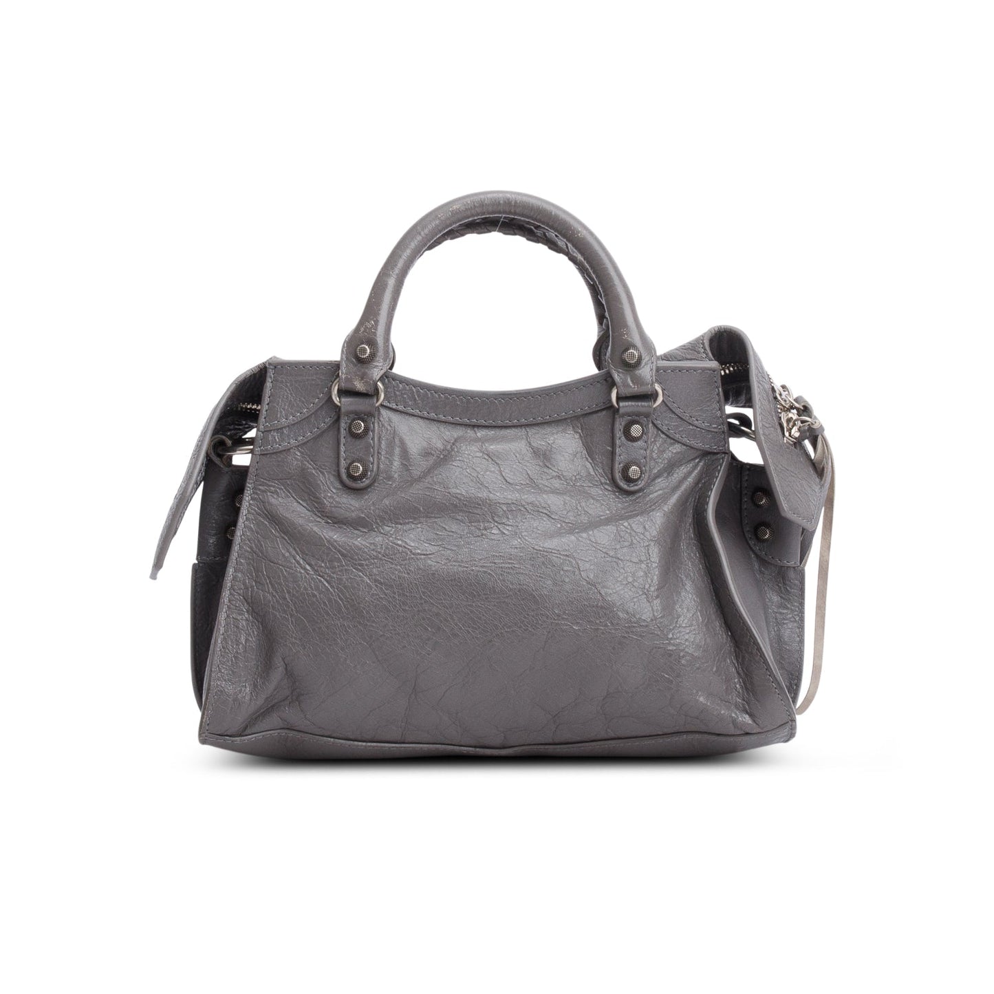 Balenciaga Grey Agneau Leather Neo Cagole XS City Bag