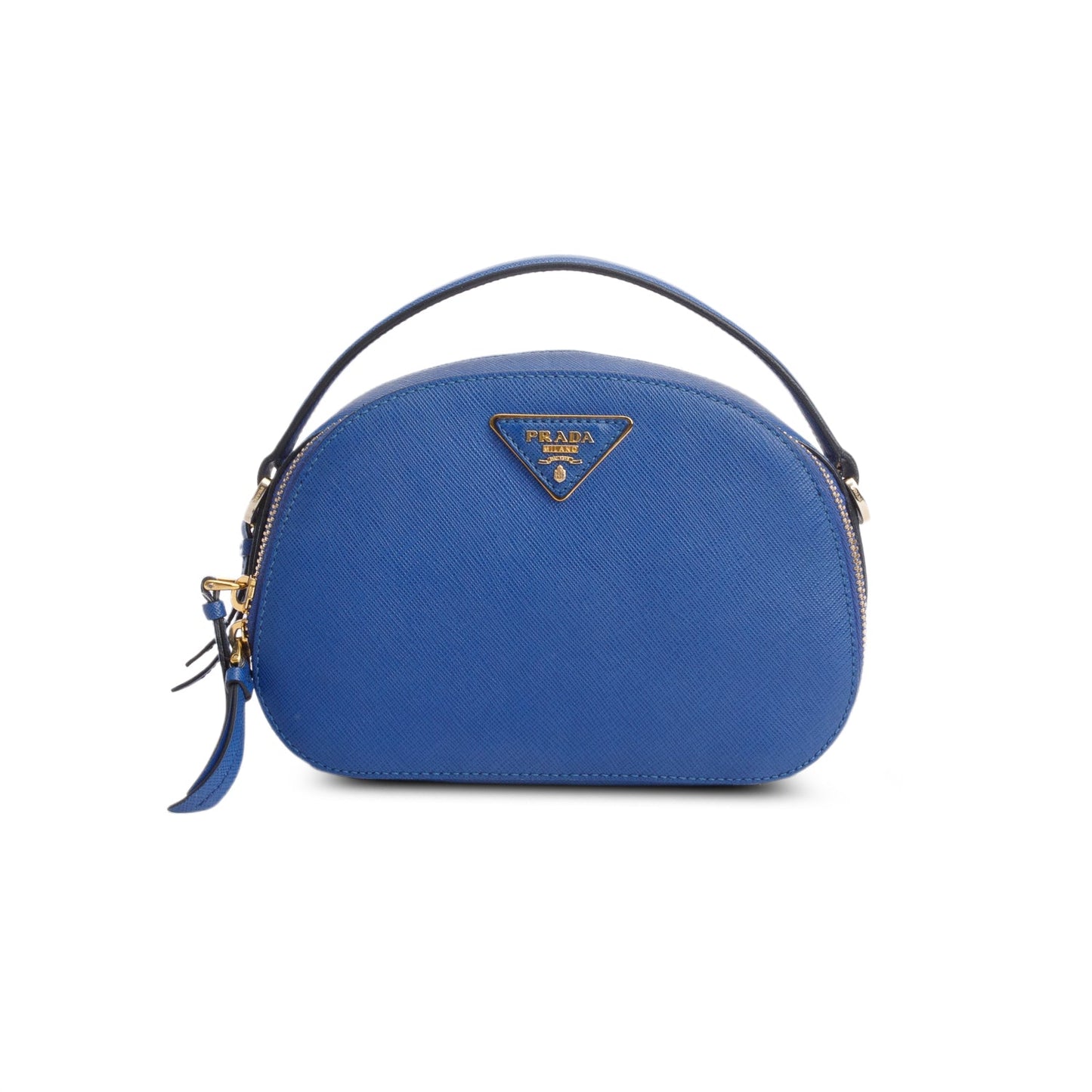 Prada Blue Saffiano Lux Leather Odette Bag