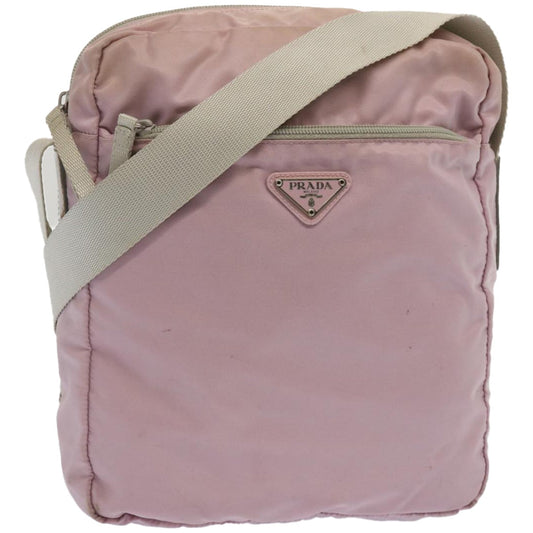 PRADA Shoulder Bag Nylon Pink Auth 67417
