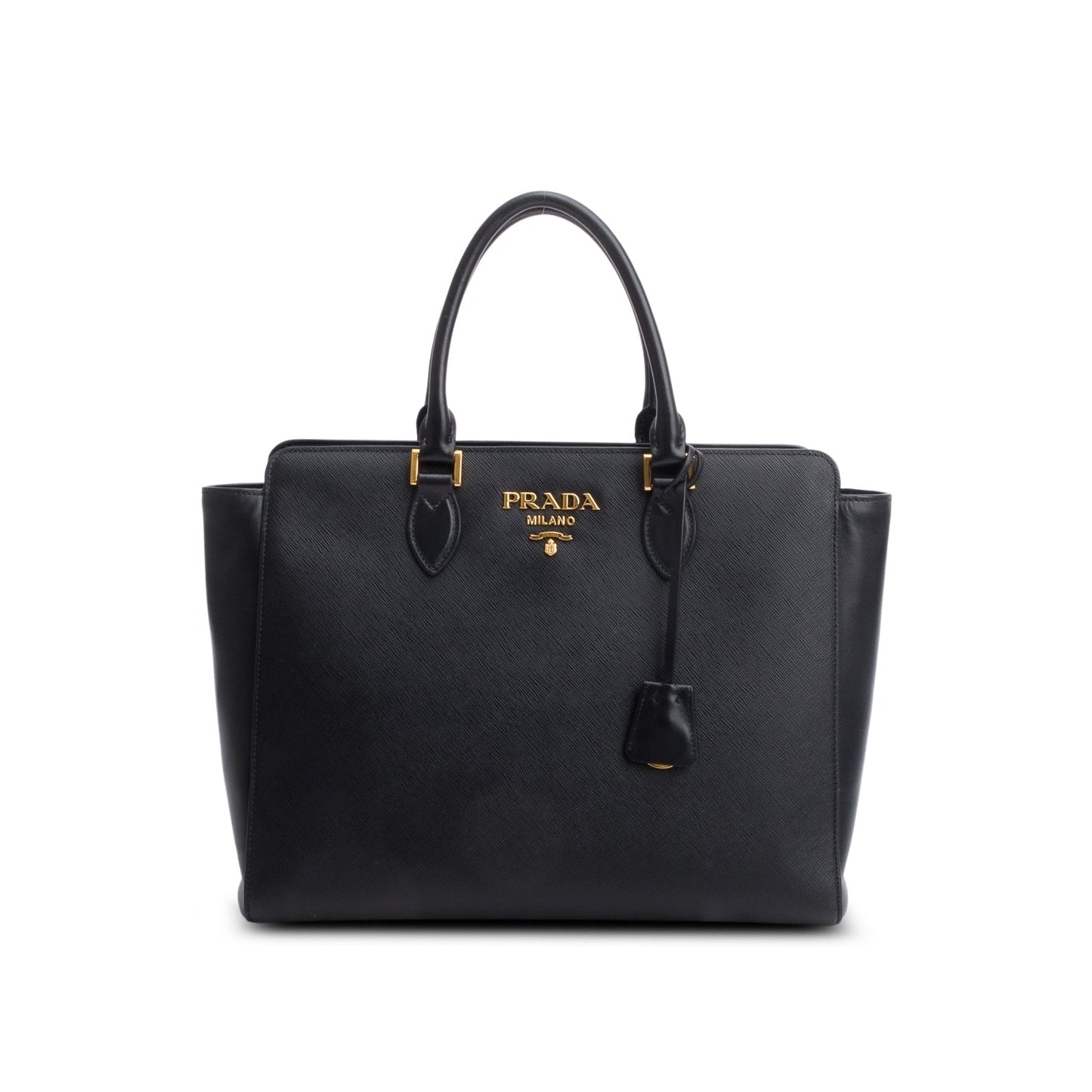 Prada Black Saffiano Soft Calf Leather Medium Tote