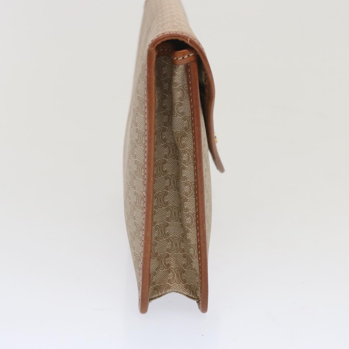 Luxury CELINE Macadam Canvas Clutch Bag Beige 67439