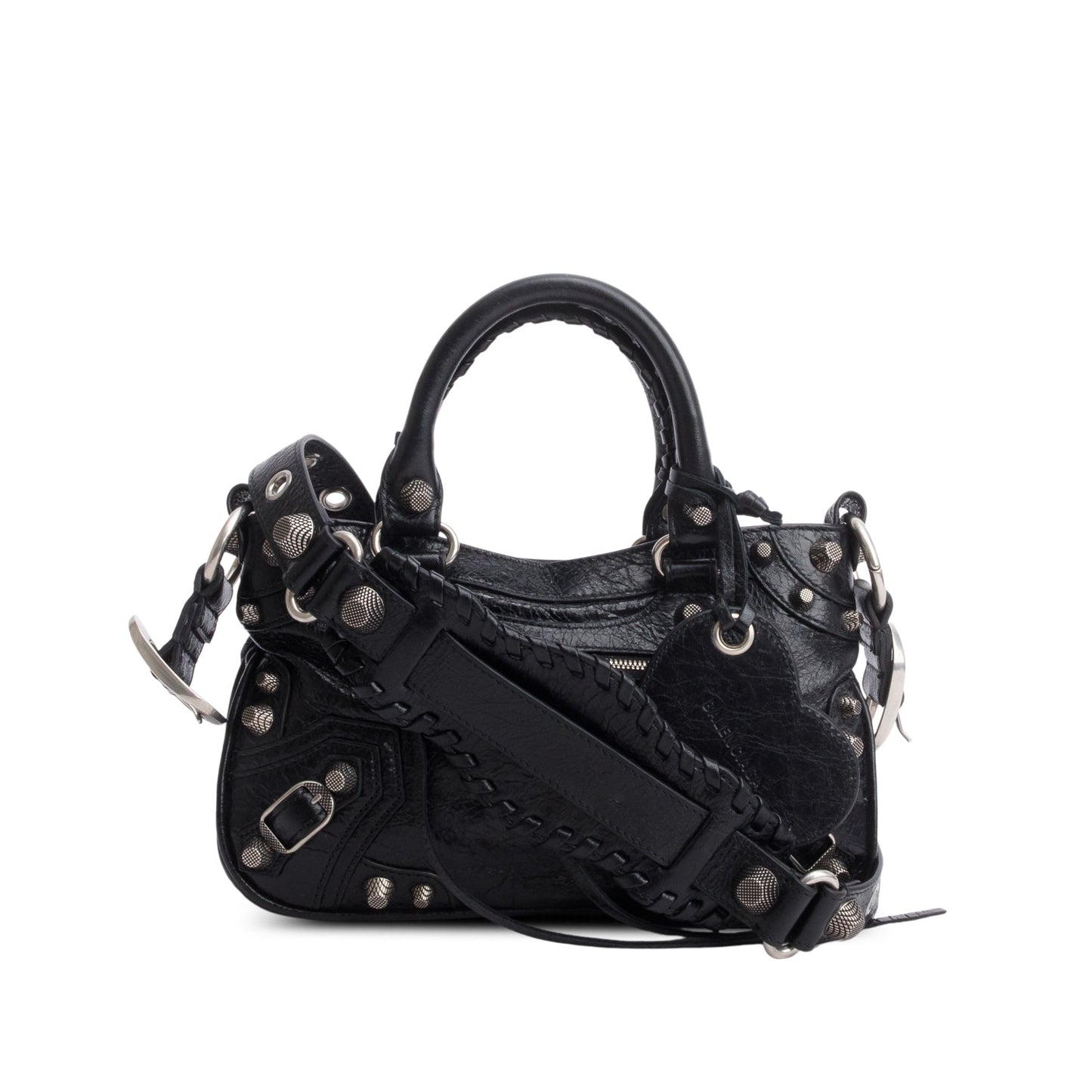 Balenciaga Black Agneau Neo Cagole Mini Handbag