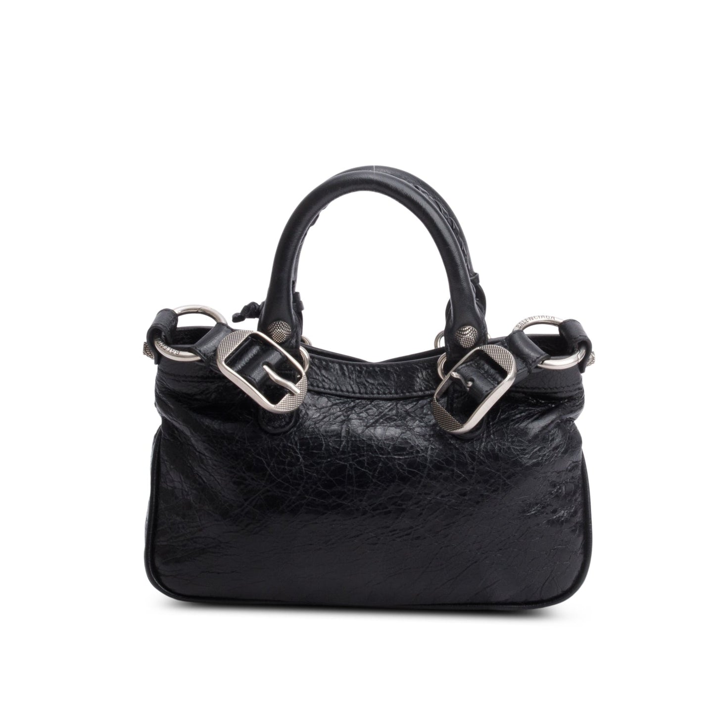 Balenciaga Black Agneau Neo Cagole Mini Handbag