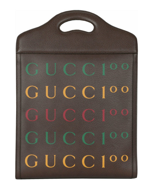 Gucci Womens Aria 100th Printed Anniversary Tote