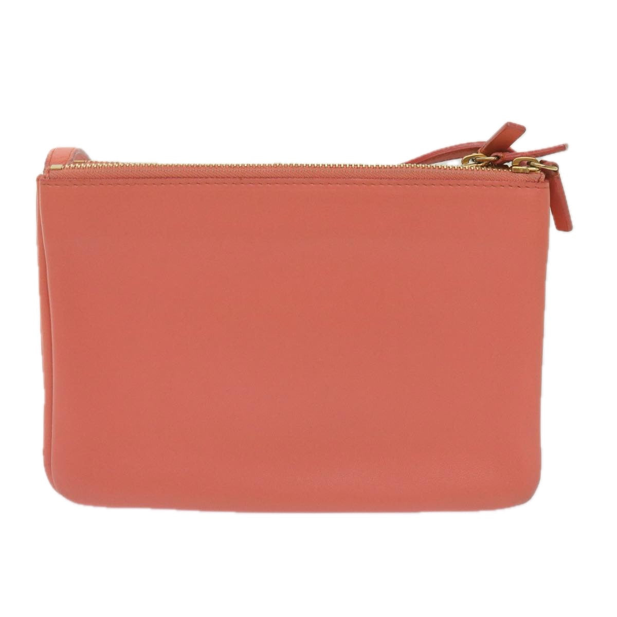 Luxury CELINE Trio Shoulder Bag Leather Pink 67657