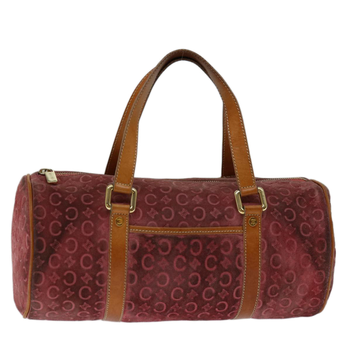Luxury CELINE C Macadam Canvas Hand Bag Pink 67680
