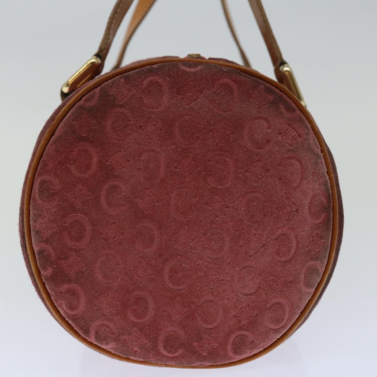 Luxury CELINE C Macadam Canvas Hand Bag Pink 67680