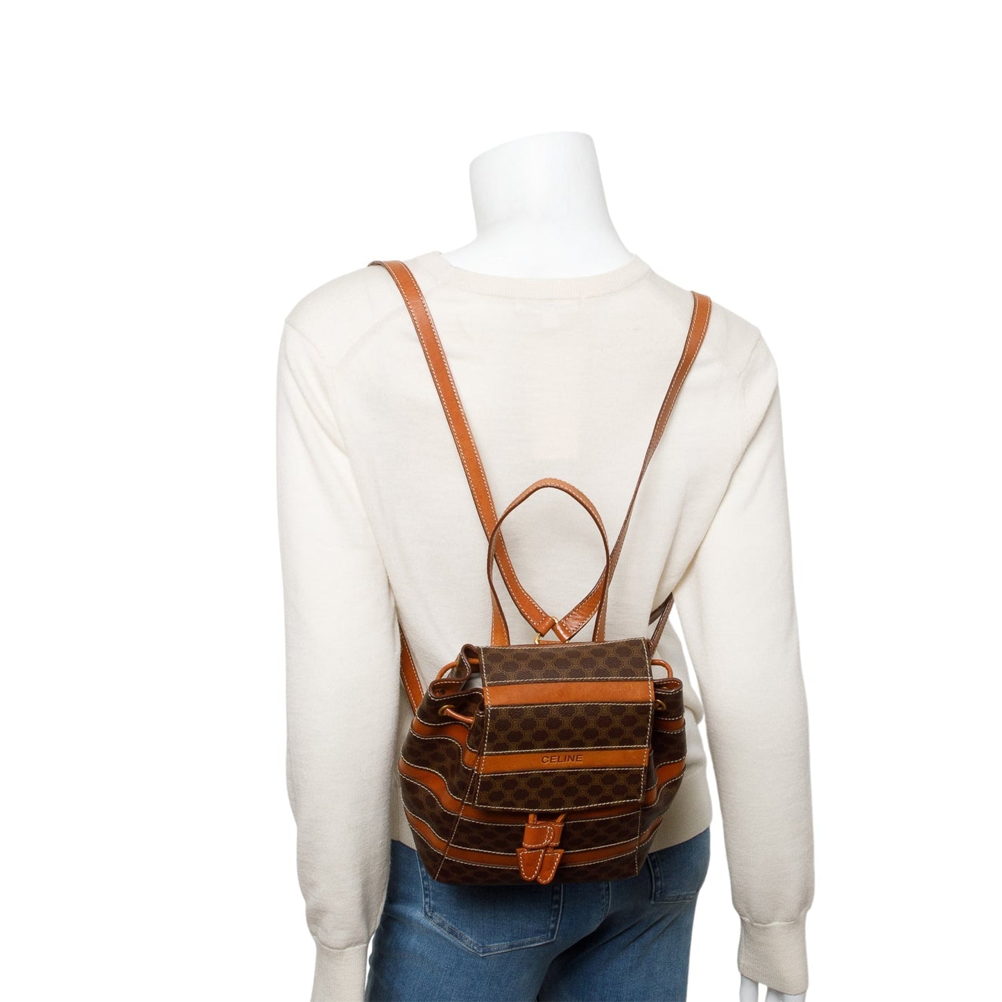 Celine Brown Monogram Macadam Backpack