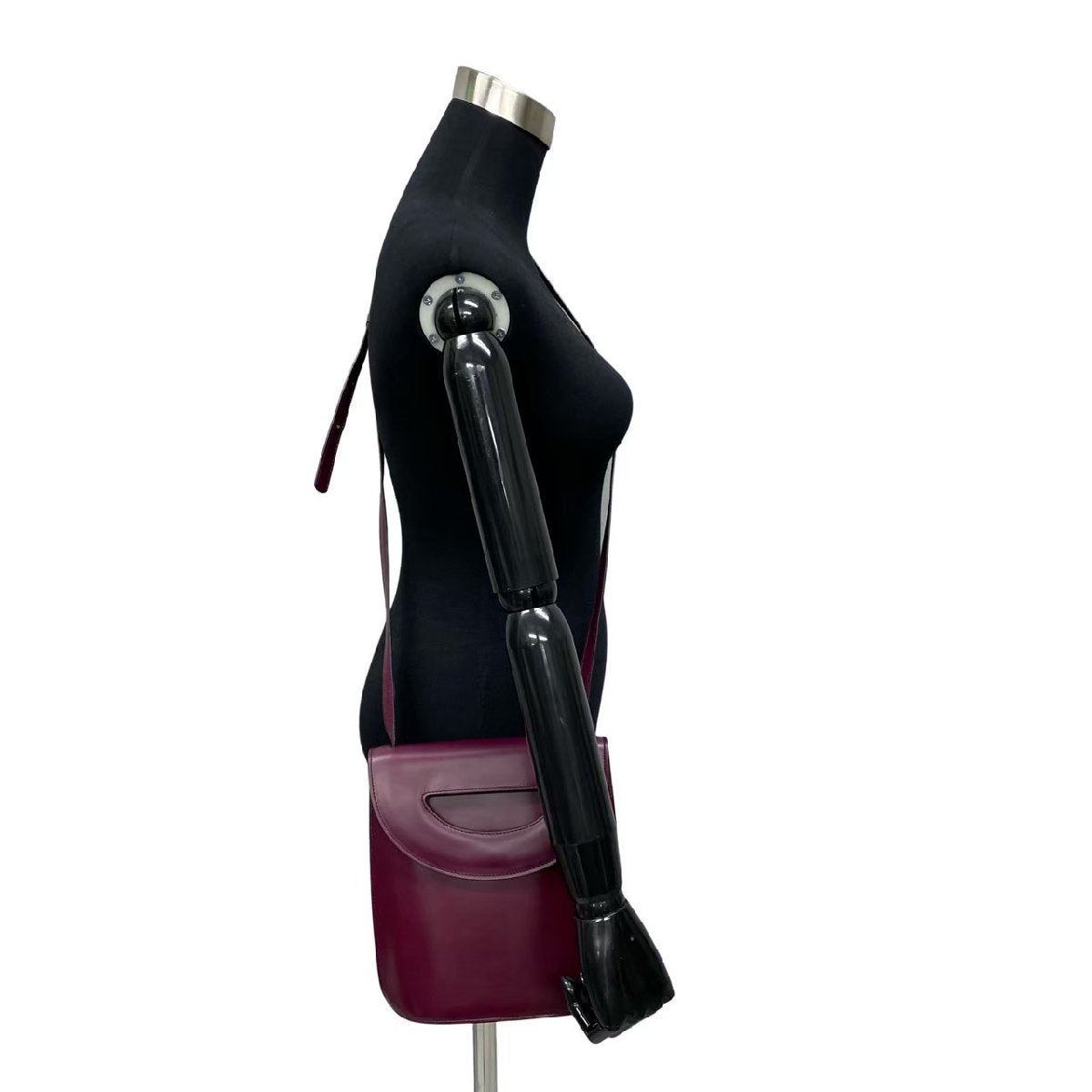 CELINE Shoulder Bag Box scarf wine-red Women