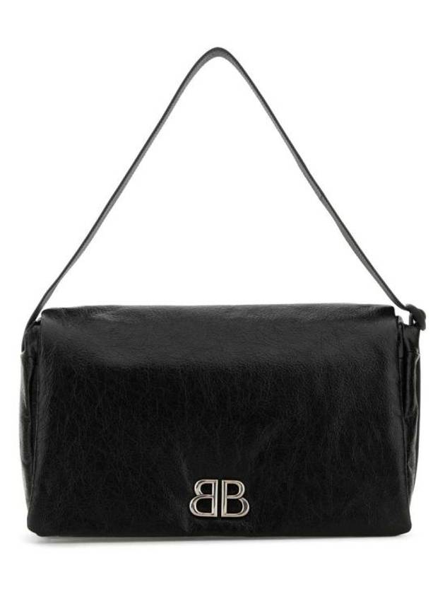 Luxury Balenciaga Trending 2026 Monaco Flap Medium Shoulder Bag Black