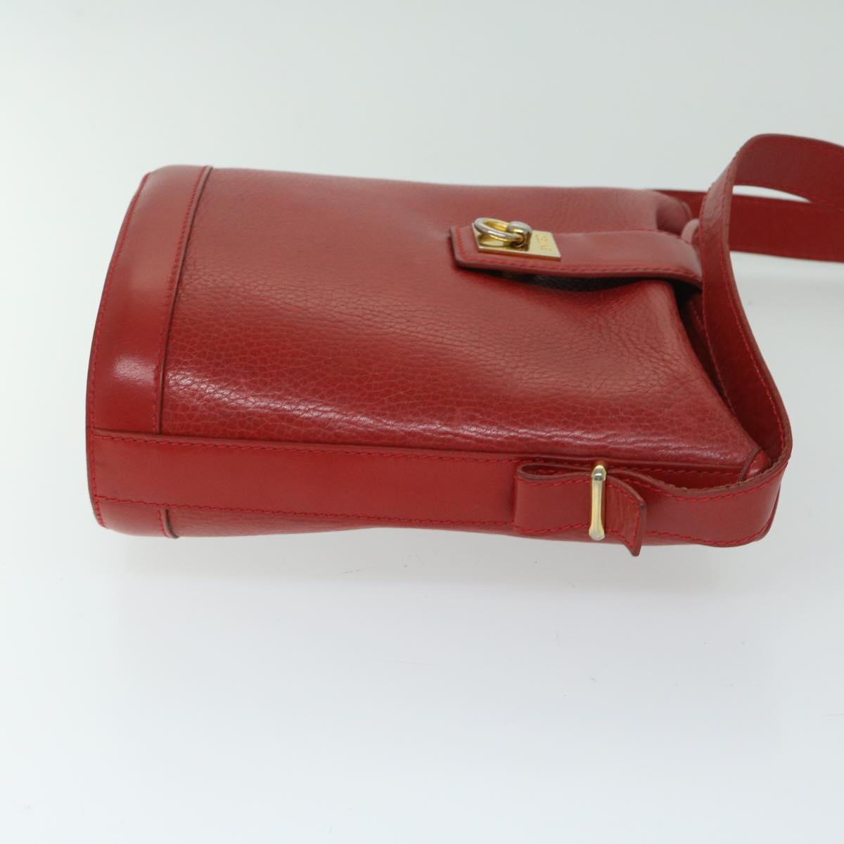 Luxury CELINE Shoulder Bag Leather Red 68032