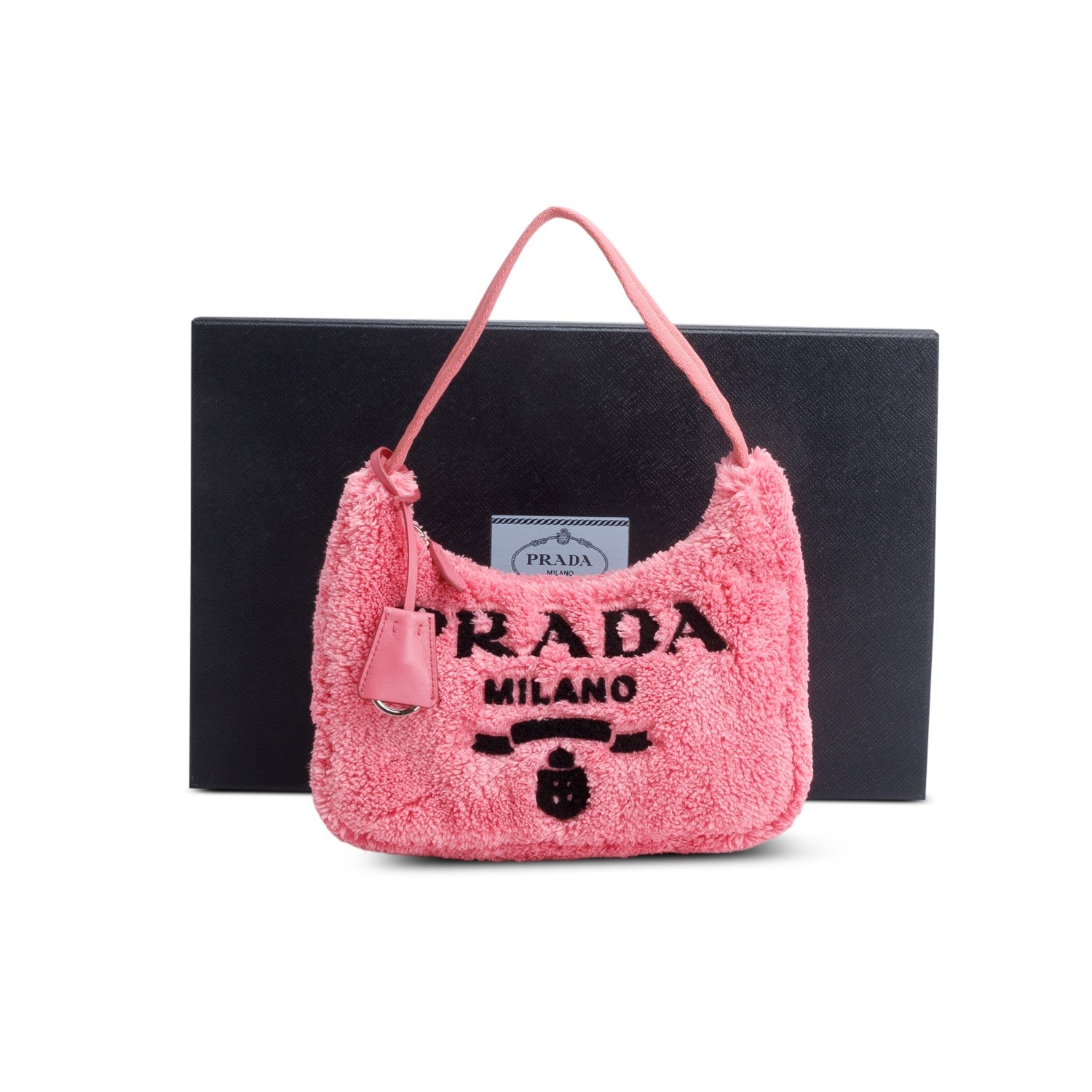 Prada 2024 Pink Terry Cloth Mini Re-Edition 2000 Bag