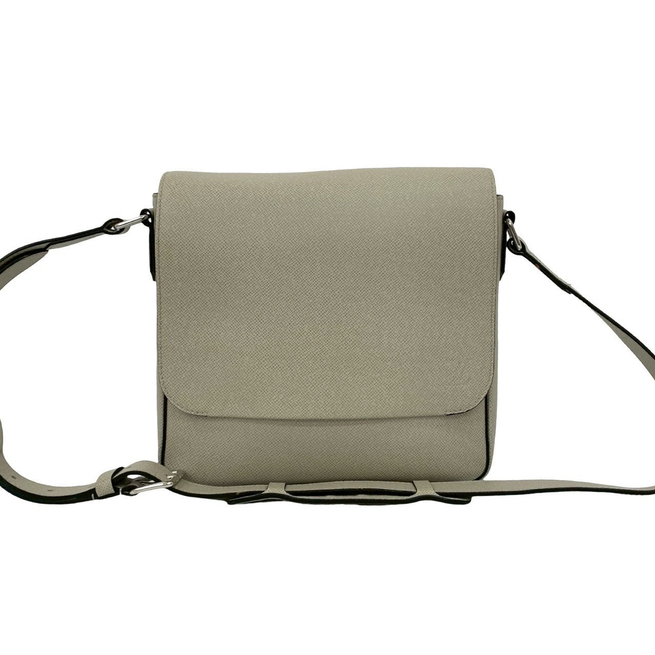 LOUIS VUITTON Shoulder Bag leather gray Taiga Roman PM
