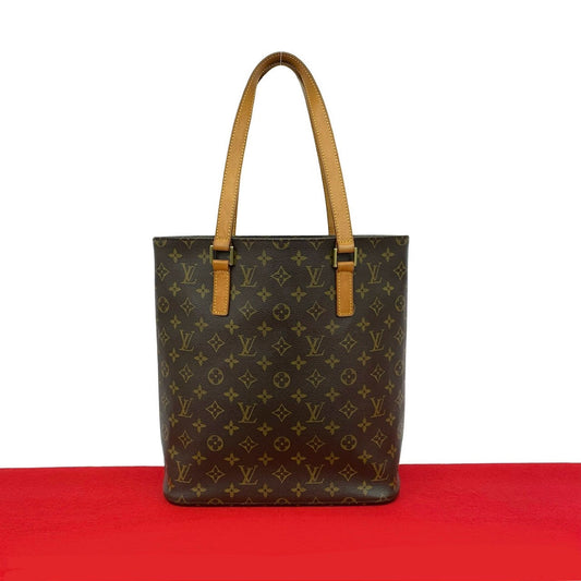LOUIS VUITTON Tote Bag leather Brown Monogram VavinGM