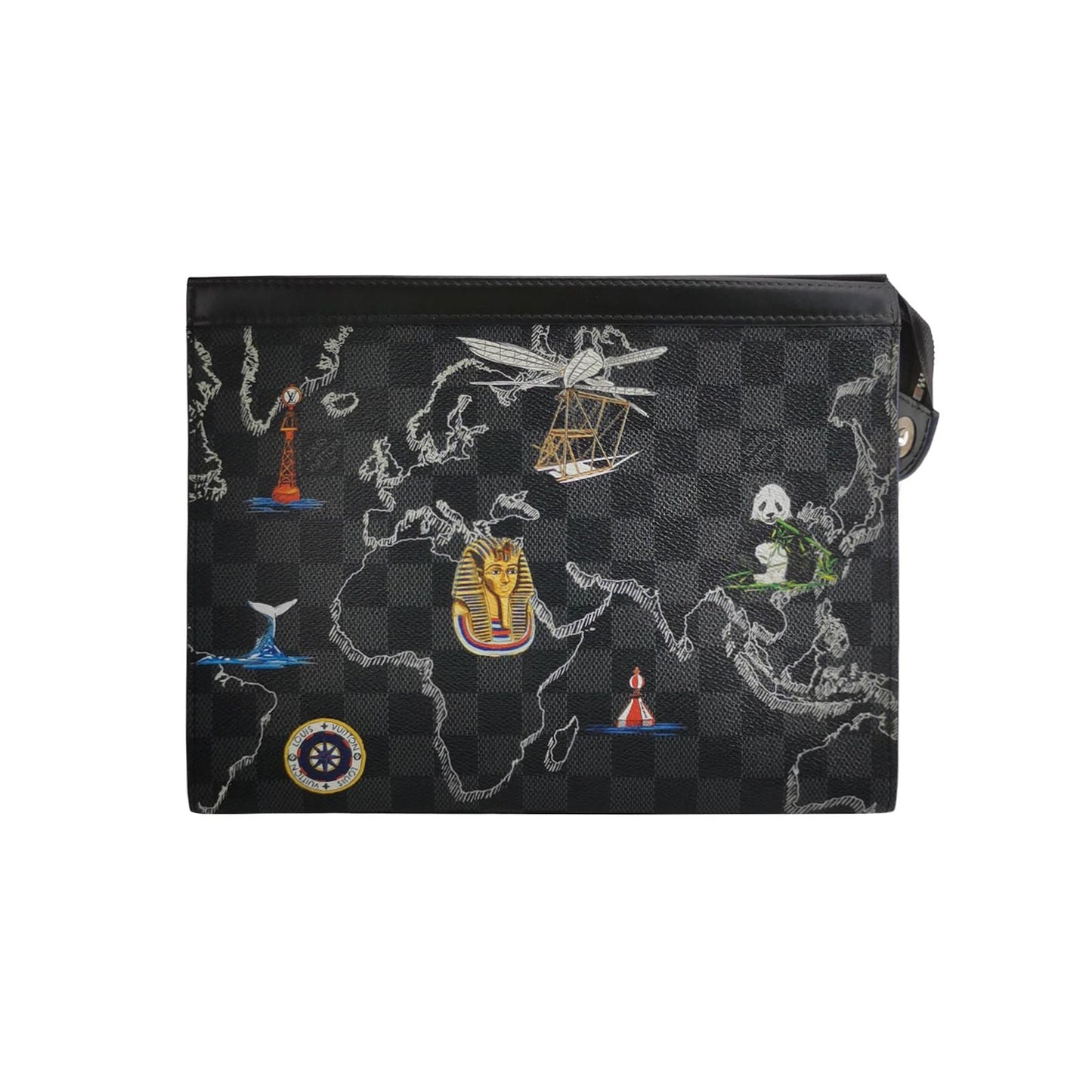 Louis Vuitton Pochette Voyage Limited Edition Medium Checkered Leather Handbag 250503781176927